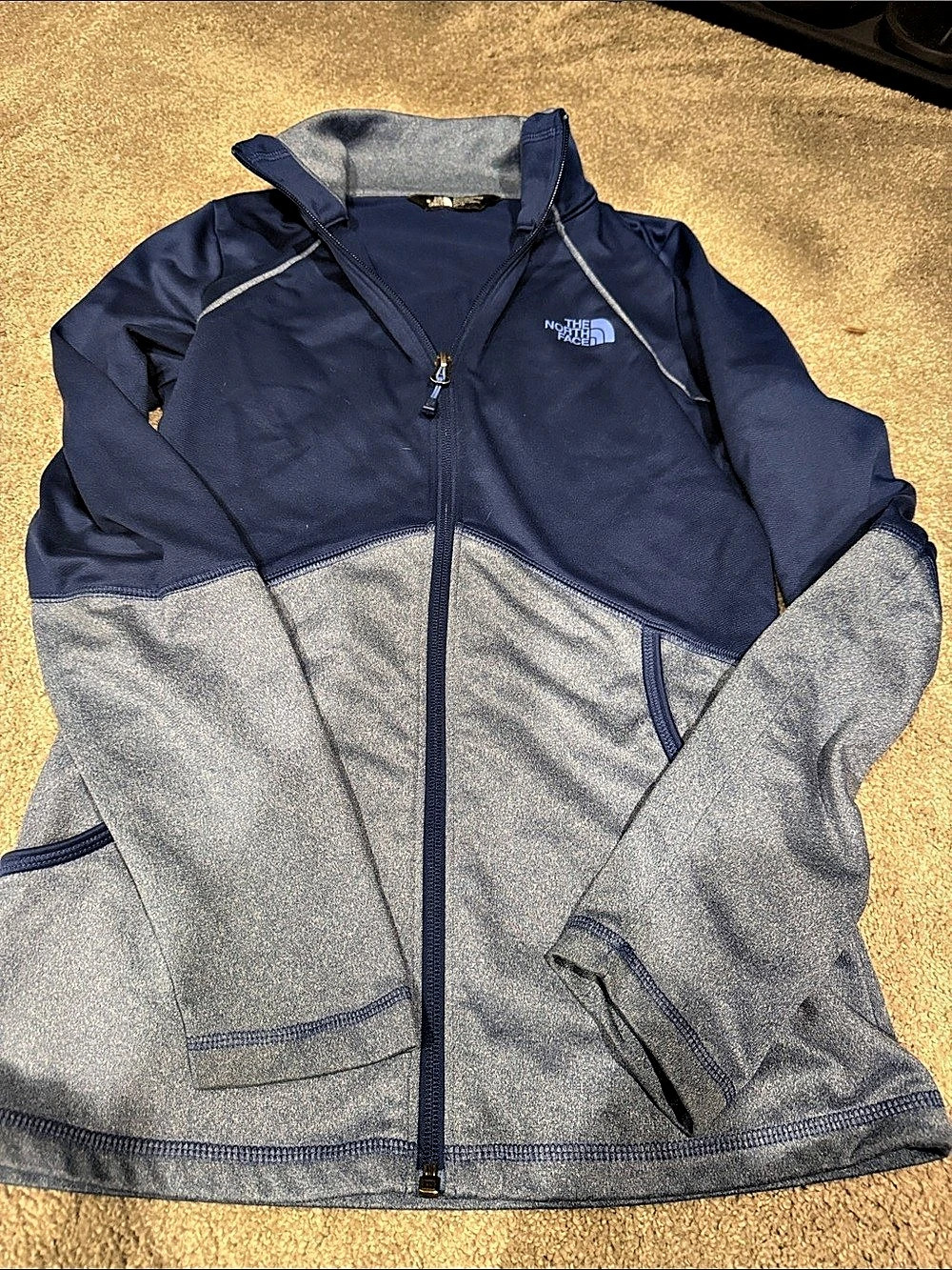 The North Face Women's Full-Zip Fleece Jacket Blue & Gray Size XS/T